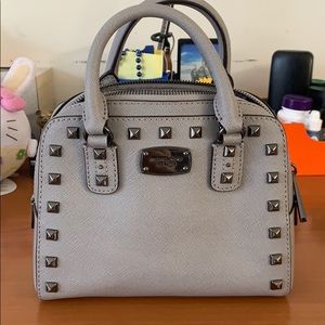 Michael Kors Mini Studded Gray Crossbody Bag